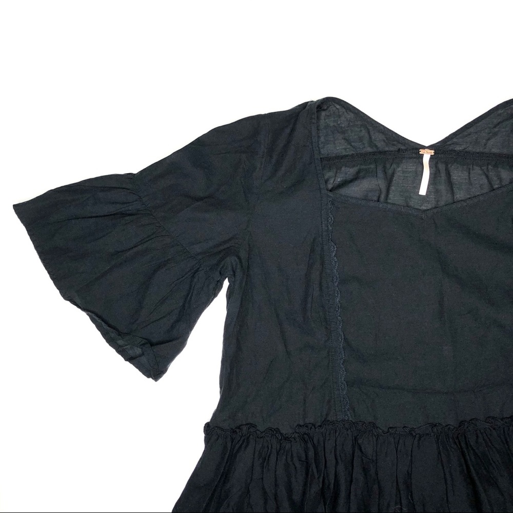 Free People Black Blouse